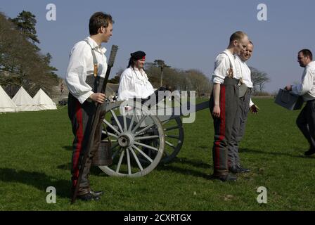Exercice d'entraînement Anglesey Hussars, Banque D'Images