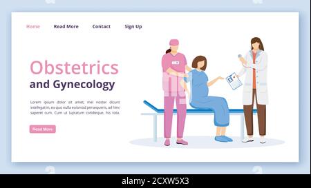 Modèle de page d'accueil Obstétrique et gynécologie Illustration de Vecteur