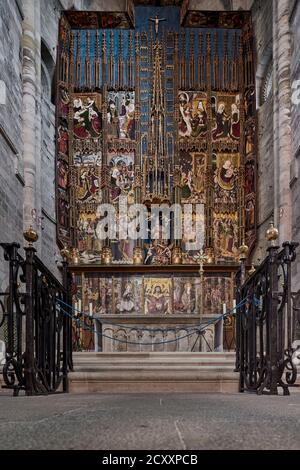 La cathédrale de Santa Maria dans la ville de Tudela. Monument national, Navarre, Espagne, Europe Banque D'Images