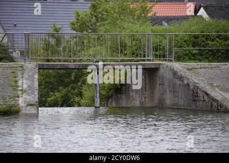 Lac réservoir Heilbachsee Banque D'Images