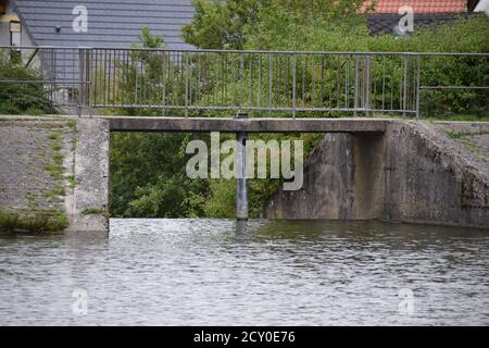 Lac réservoir Heilbachsee Banque D'Images
