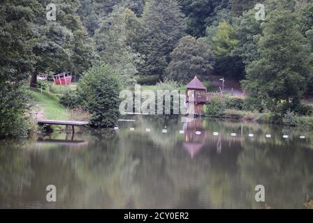 Lac réservoir Heilbachsee Banque D'Images