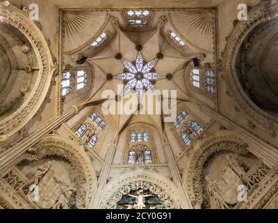 Dôme gothique dans le chapell du Condestable, dans la cathédrale de Burgo Banque D'Images