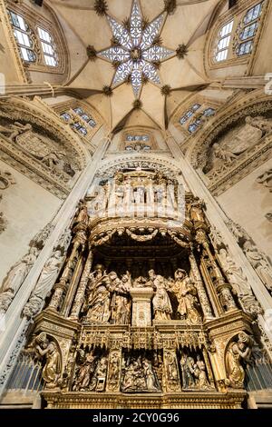 Dôme gothique dans le chapell du Condestable, dans la cathédrale de Burgo Banque D'Images