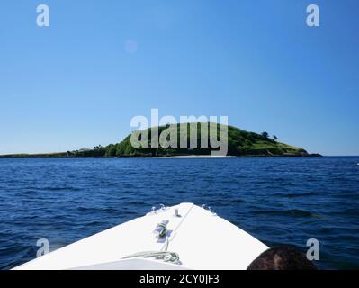 Direction St George's ou Looe Island, Cornwall. Banque D'Images