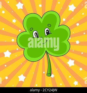 Joli personnage de dessin animé. Saint-Patrick. Illustration vectorielle colorée. Isolé sur fond de couleur. Modèle pour votre conception. Illustration de Vecteur