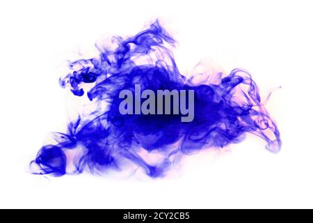 Bleu abstrait flou flou sur fond blanc Banque D'Images