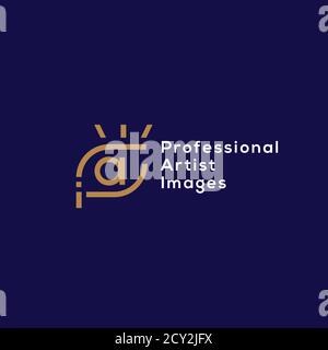 Logo vectoriel d'images d'artistes professionnels. P,A,I lettres vecteur monogramme Illustration de Vecteur