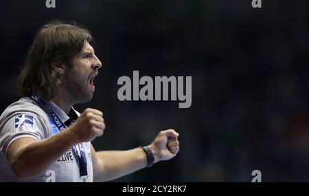 Magdebourg, Allemagne. 1er octobre 2020. Handball: Bundesliga, SC Magdeburg - Bergischer HC, 1er match. Entraîneur Sebastian Hinze de Bergischer HC Santé. Crédit : Ronny Hartmann/dpa-Zentralbild/dpa/Alay Live News Banque D'Images