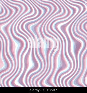 Arrière-plan abstrait ondulé. Motif géométrique abstrait grunge rayé gris et rose. Texture dessinée à la main avec des bandes de couleur. Banque D'Images