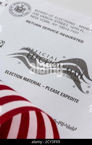 Bulletins de vote officiels des absents, élections générales, 2020, États-Unis Banque D'Images