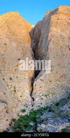 L'entrée de Ha Canyon, Crète, Grèce Banque D'Images