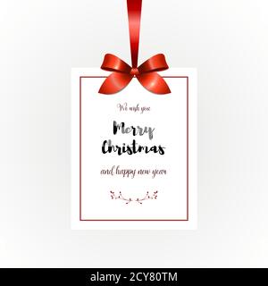 Carte de vœux de Noël illustration vectorielle dans un style réaliste Illustration de Vecteur