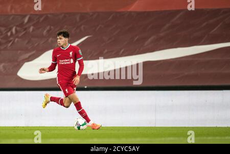 Anfield, Liverpool, Merseyside, Royaume-Uni. 1er octobre 2020. Coupe de la Ligue de football anglaise, coupe Carabao, Liverpool versus Arsenal ; Neco Williams de Liverpool Credit: Action plus Sports/Alamy Live News Banque D'Images