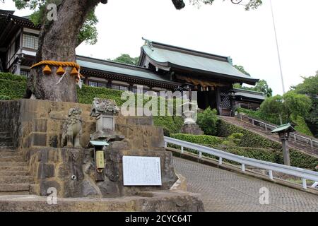 Entrée du sanctuaire de Suwa à Nagasaki. Pris en août 2019. Banque D'Images