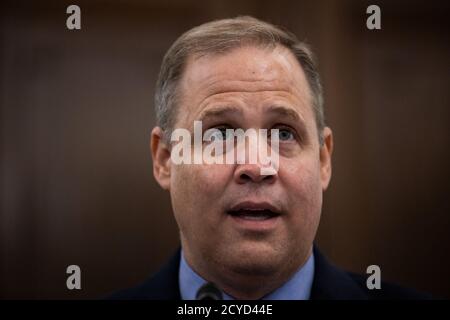 Jim Bridenstine, administrateur de la NASA, témoigne sur Capitol Hill, à Washington, le 30 septembre 2020, devant le Comité sénatorial du commerce et des transports sur les missions, les programmes et les plans futurs de la NASA.Credit: Graeme Jennings/Pool via CNP/MediaPunch Banque D'Images