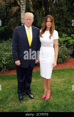 PALM BEACH, FL - 05 JANVIER : Donald Trump, Melania Trump, Baron Trump, Ivanka Trump, Arabella Rose Kushner et Jared Kushner assistent au Grand Prix sur invitation de Trump 2014 au Club Mar-a-Lago. Donald John Trump est un homme d'affaires américain, un homme politique, une personnalité télévisuelle, un auteur et le candidat présomptif du Parti républicain au président des États-Unis lors des élections de 2016 du 5 janvier 2014 à Palm Beach, en Floride. Population : Donald Trump, Melania Trump crédit : Storms Media Group/Alay Live News Banque D'Images