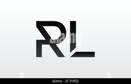 Logo de lettre rl initial avec modèle de vecteur typographique professionnel moderne et créatif. Design du logo de la lettre créative rl. Illustration de Vecteur