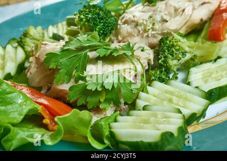 Ensaladas templadas de pollo - salade de poulet chaude mélangée