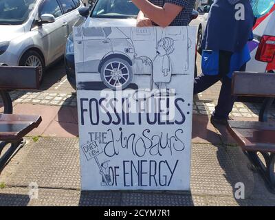 Près de 30 membres de la rébellion des extinction se réunissent pour sensibiliser les gens au changement climatique à New Brighton, Merseyside présentant: La rébellion des extinction où: Wirral, Royaume-Uni quand: 30 août 2020 crédit: WENN.com Banque D'Images