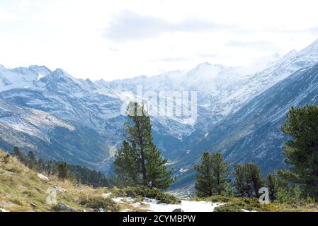 Photo grand angle des Alpes Otztal le 2020 septembre. Banque D'Images