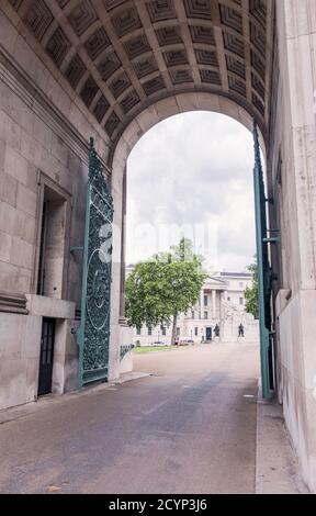 Un duc tranquille de Wellington Arch, Londres pendant la pandémie Covid-19. Banque D'Images