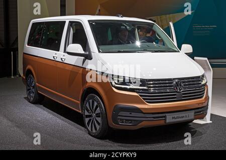 Volkswagen Multivan 6.1 au 89e salon international de l'automobile de Genève. Genève, Suisse - 5 mars 2019. Banque D'Images