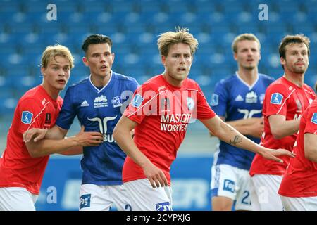 Lyngby, Danemark. 18 juin 2020. Nicolai Vallys (19) de Silkeborg vu pendant le 3F Superliga match entre Lyngby Boldklub et Silkeborg SI au stade Lyngby. (Crédit photo: Gonzales photo - Rune Mathiesen). Banque D'Images