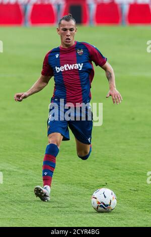 Francisco Javier 'Son' Hidalgo Gomez de Levante pendant l'espagnol Championnat de football de la Liga entre Sevilla Futbol Club et Union Levante D Banque D'Images