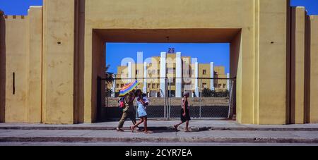 La caserne Moncada barracks, à l'école et musée, Santiago de Cuba, Cuba. Banque D'Images