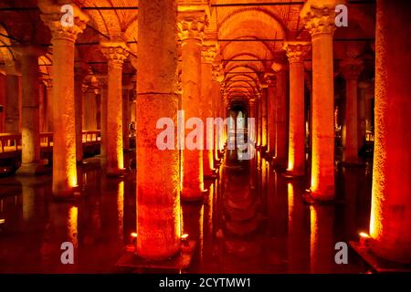 La citerne basilique, Istanbul Banque D'Images