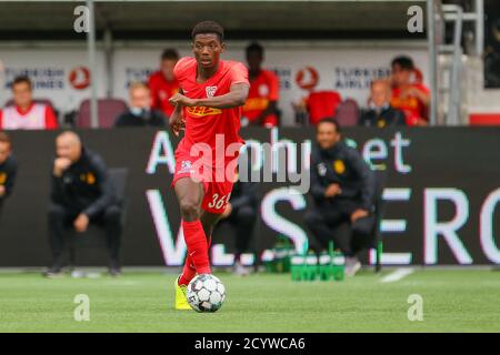 Farum, Danemark. 12 juillet 2020. Maxwell Woledzi (36) du FC Nordsjaelland vu pendant le match 3F Superliga entre le FC Nordsjaelland et Aalborg Boldklub à droite de Dream Park à Farum. (Crédit photo: Gonzales photo - Rune Mathiesen). Banque D'Images
