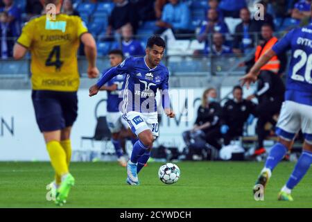 Lyngby, Danemark. 20 juillet 2020. Rezan Corlu (10) de Lyngby vu pendant le 3F Superliga remegation jeu de match entre Lyngby Boldklub et Hobro IK au stade Lyngby. (Crédit photo: Gonzales photo - Rune Mathiesen). Banque D'Images