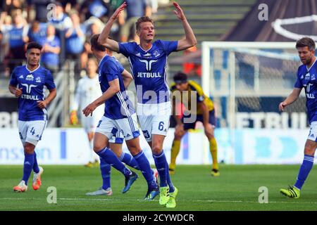 Lyngby, Danemark. 20 juillet 2020. Frederik Winther (6) de Lyngby vu pendant le 3F Superliga remegaison jeu de match entre Lyngby Boldklub et Hobro IK au stade Lyngby. (Crédit photo: Gonzales photo - Rune Mathiesen). Banque D'Images