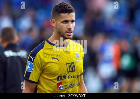 Lyngby, Danemark. 20 juillet 2020. IMED Louati de Hobro vu pendant le match 3F Superliga entre Lyngby Boldklub et Hobro IK au stade Lyngby. (Crédit photo: Gonzales photo - Rune Mathiesen). Banque D'Images