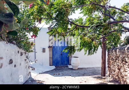 Vieille porte de Lachania Rhodes Grèce Banque D'Images