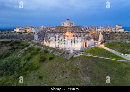 Elvas fort drone vue aérienne de forte Nossa Senhora da Graca au Portugal Banque D'Images