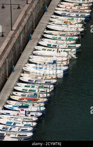 barcas en el puerto pesquero,Elantxobe, Vizcaya, Euzkadi, Espagne Banque D'Images