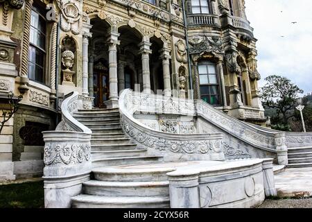 Palais Kucuksu (Kucuksu Kasri), Istanbul, Turquie. Banque D'Images