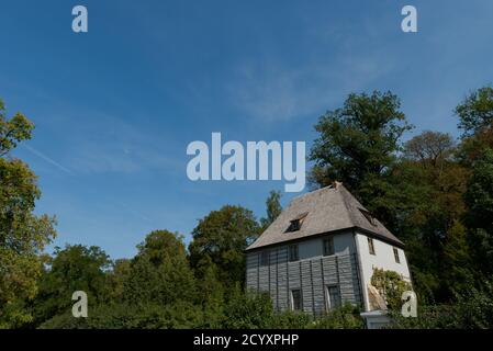 Gartenhaus von Goethe dans Weimar im Park an der ILM AM Morgen Banque D'Images