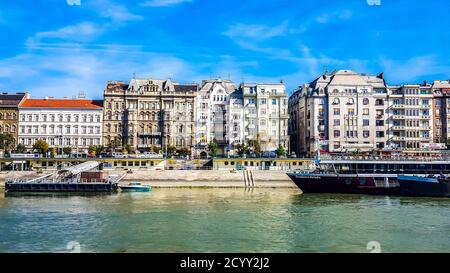 The embankment of the river Danube in Budapest, Hungary Stock Photo