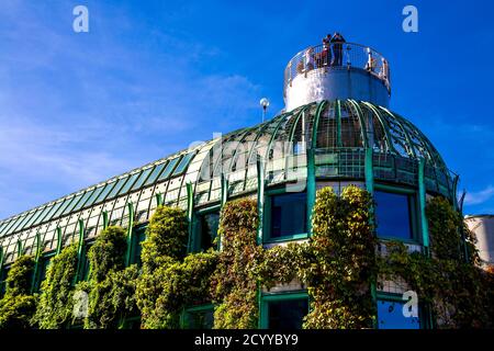 Bibliothèque de l'Université de Varsovie jardin sur le toit, Varsovie Pologne Banque D'Images