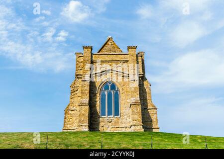 La chapelle Sainte-Catherine, petite chapelle située sur une colline au-dessus du village d'Abbotsbury, à Dorset, dans le sud-ouest de l'Angleterre, dédiée à Sainte-Catherine d'Alexandrie Banque D'Images