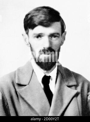 D. H. Lawrence. Portrait de l'écrivain et poète anglais David Herbert Lawrence (1885-1930) Banque D'Images