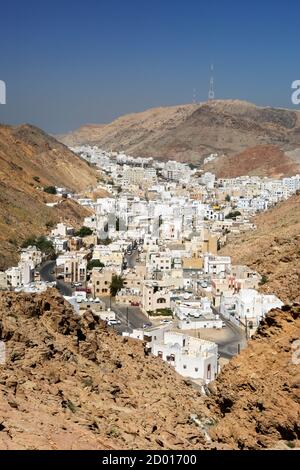 Vue sur Al Hamria, une banlieue de Muscat, la capitale du Sultanat d'Oman. Banque D'Images