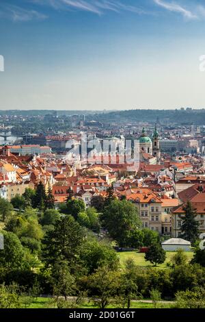 Vue de Prague à partir de Petit Quartier, Prague, République Tchèque Banque D'Images