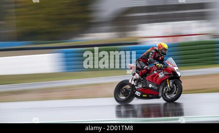 Francia, Magny cours, Italie. francia 2020, magny cours, Italie, 25 sept 2020, 20 Sylvain Barrier Ducati Panigale V4 R .Brixx Performance.temps de pluie pendant la ronde 7 Pirelli French Round 2020 - World Superbike - SBK - Credit: LM/Otto Moretti Credit: Otto Moretti/LPS/ZUMA Wire/Alay Live News Banque D'Images