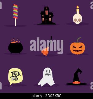 Ensemble d'icônes halloween. Halloween saison - vecteur Illustration de Vecteur