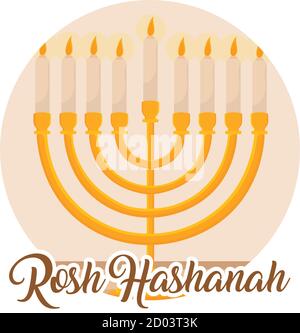 Lustre isolé tradition rosh hashanah icône- Vector Illustration de Vecteur