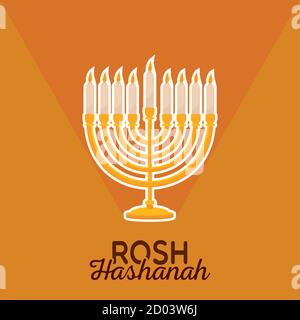 Lustre isolé tradition rosh hashanah icône- Vector Illustration de Vecteur